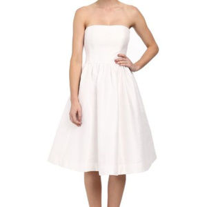 WHITE Georgina Strapless flare Dior dress